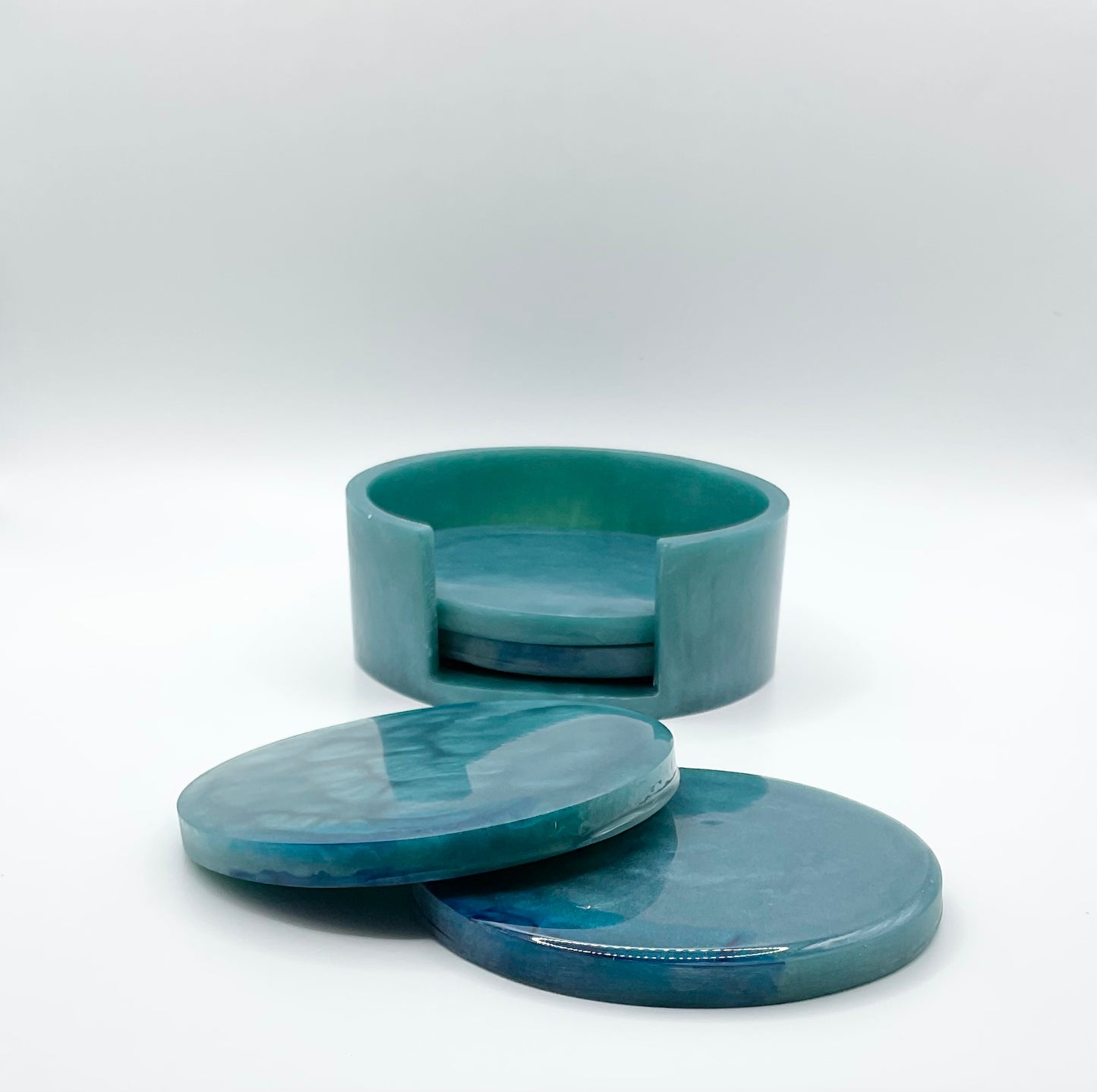 LE BLEU SARCELLE RESIN COASTERS