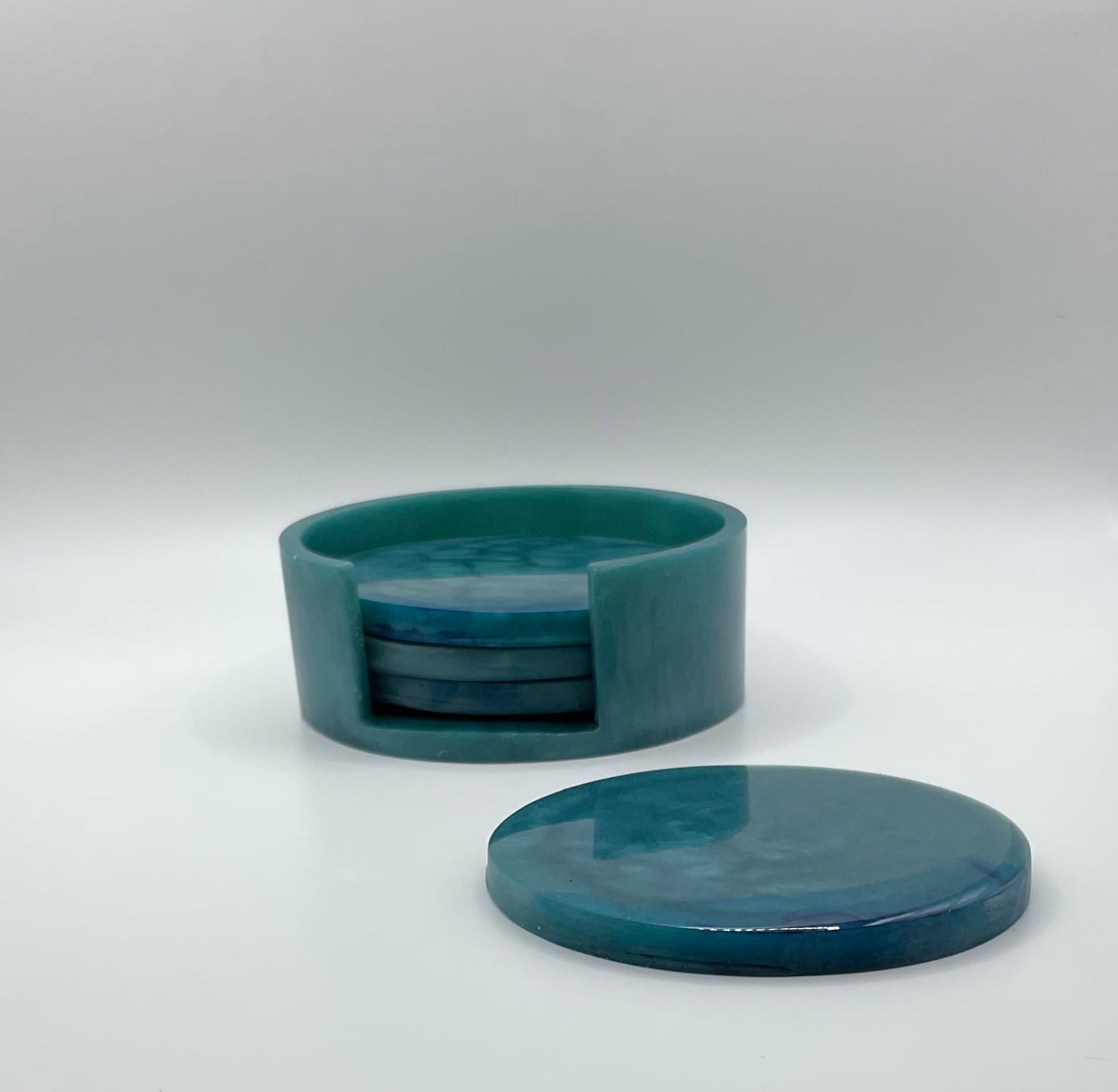 LE BLEU SARCELLE RESIN COASTERS