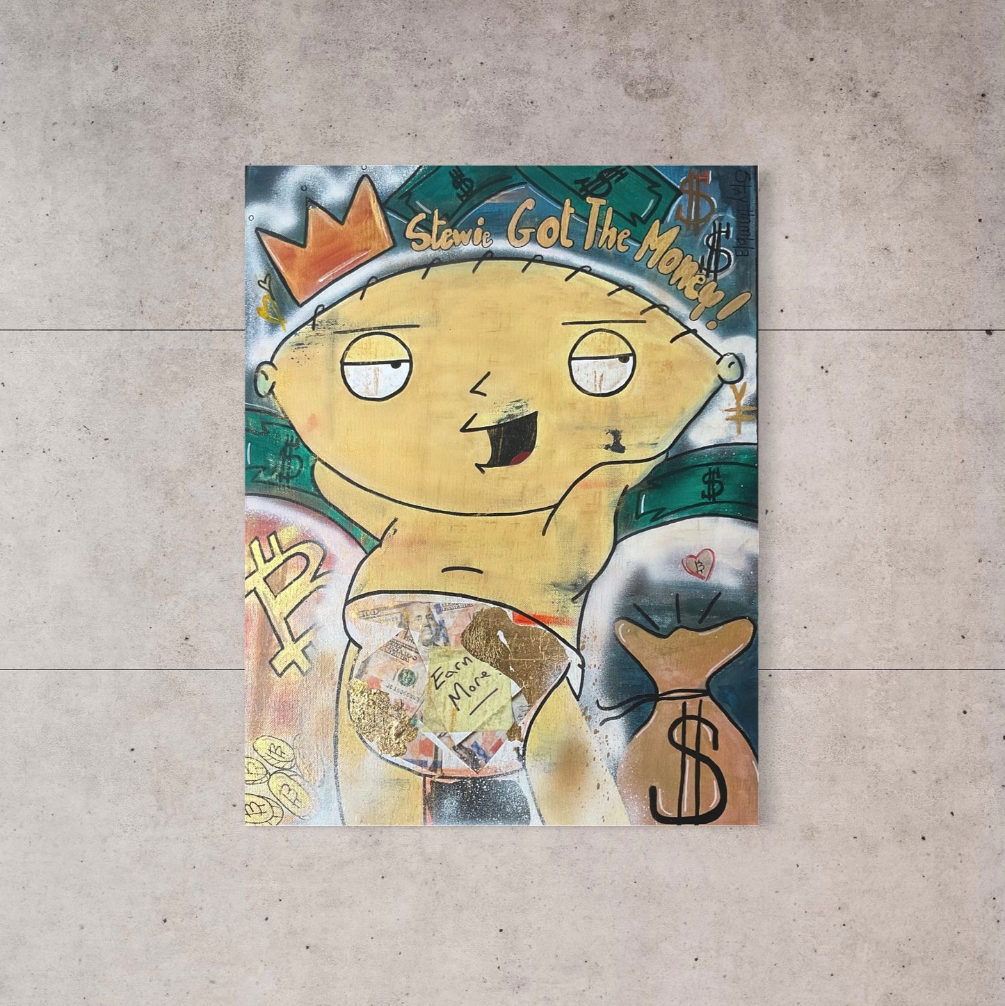 'MONEY STEWIE' - 16"X20"