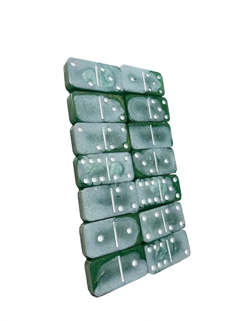 RESIN DOUBLE SIX DOMINO GAME